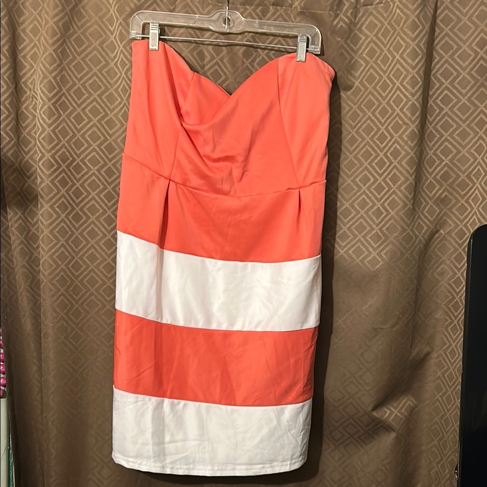 Colorblock Strapless Dress